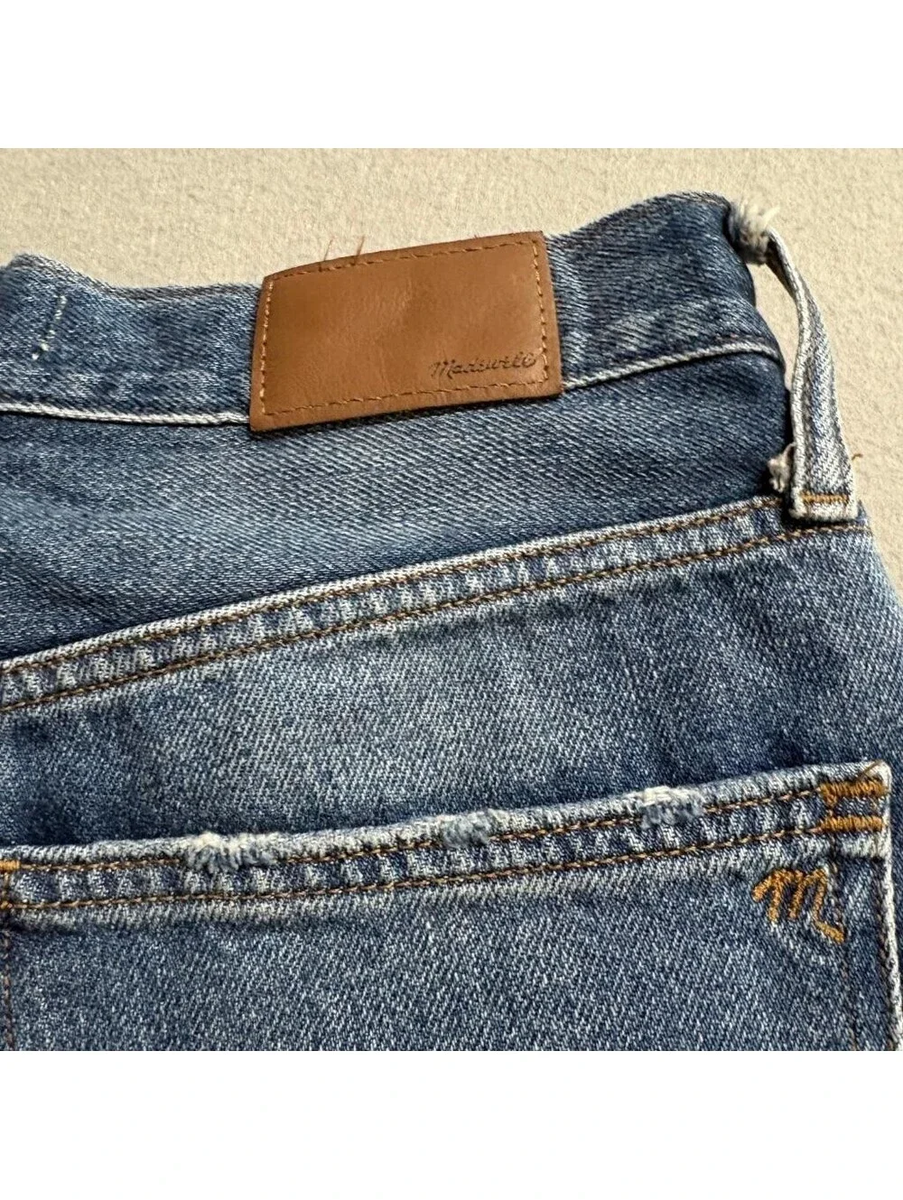 Madewell The Momjean High Rise Denim Jeans Womens Size 27 Medium Wash 100%
